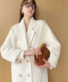 High-end 2025Haute Couture Plush the Real Alpaca Hair Profile Winter Thickening Keep Warm Cashmere Coat