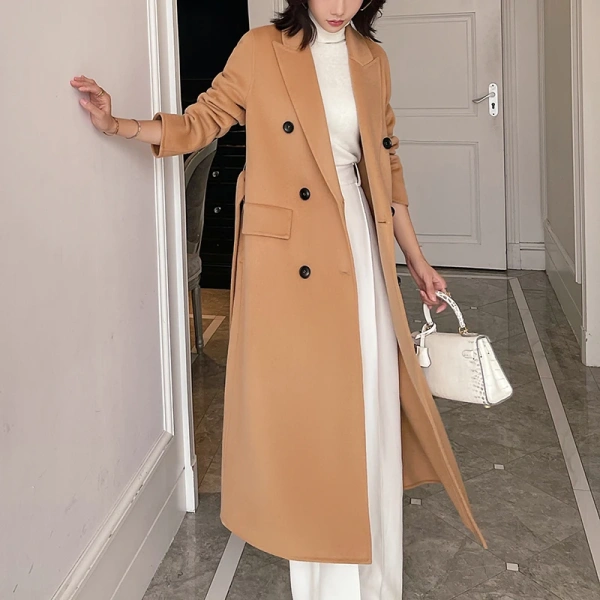 High Quality Handmade in 2025 the New Double Sided  Cashmere Double-breasted Winter Regular Sleeves Fit Coat - Image 4