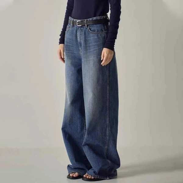 New Arrival High Waist Jeans 100% Cotton Denim Pants for Women - Image 3