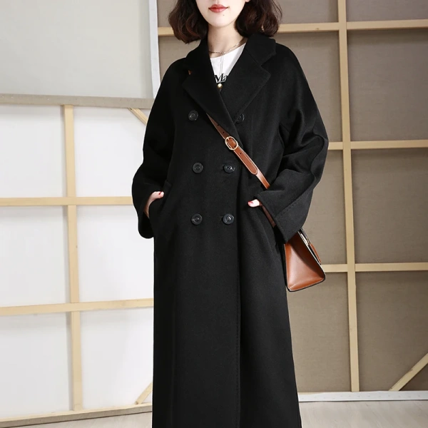 Haute Couture Winter Peru Cashmere Coat Soft Elegant Hot Sale Double-breasted High Quality - Image 6