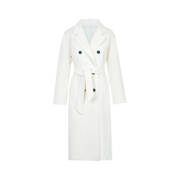 Pure Wool French High-end Mid-length Loose Woolen Coat Winter New Style - Image 5
