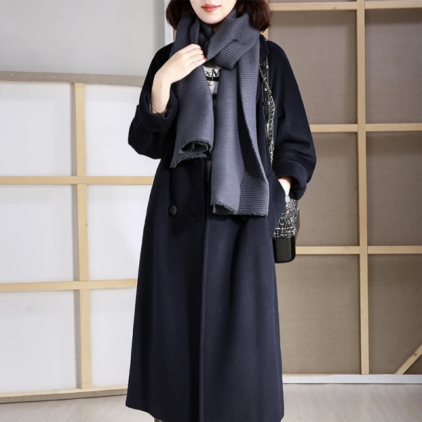 Haute Couture Winter Peru Cashmere Coat Soft Elegant Hot Sale Double-breasted High Quality - Image 5