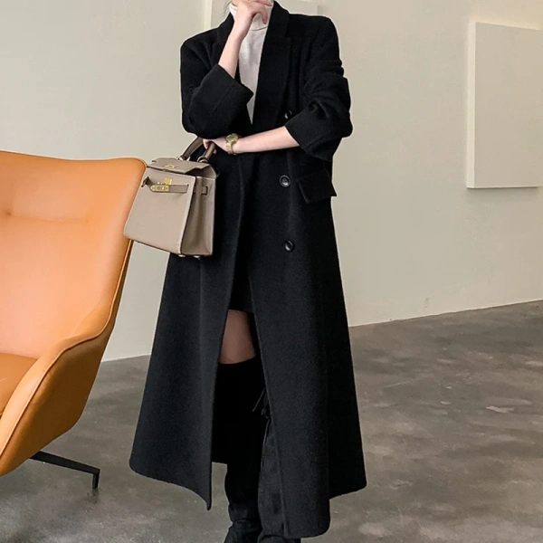 High Quality Handmade in 2025 the New Double Sided  Cashmere Double-breasted Winter Regular Sleeves Fit Coat - Image 6
