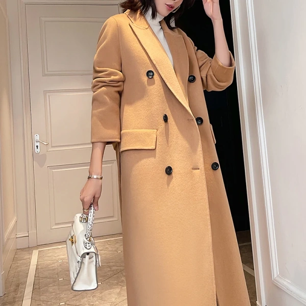 High Quality Handmade in 2025 the New Double Sided  Cashmere Double-breasted Winter Regular Sleeves Fit Coat - Image 5