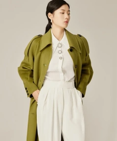 Women's Wool and Blend Winter Single Breasted With Pockets Tie Long Soft Wool Jacket European Fashion Simple Commuter