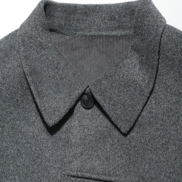 Autumn Winter Single Breasted Woolen Coats Luxury 100% Real Sheep Wool Long Coat for Women - Image 3