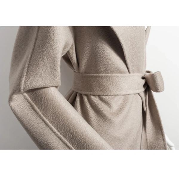 High-end Double-faced Woolen Goods Winter Peru Cashmere Coat Water Ripple New Design Classic  Fashion Commuting Frenulum - Image 3
