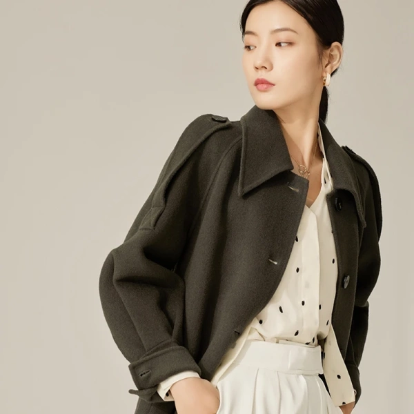 Women's Wool and Blend Winter Single Breasted With Pockets Tie Long Soft Wool Jacket European Fashion Simple Commuter - Image 6