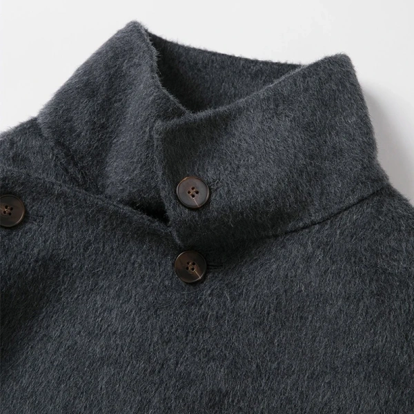 Winter Stand Collar Genuine Camel Cashmere Coat Double Faced Long Real Wool Coats Women With Belt - Image 3