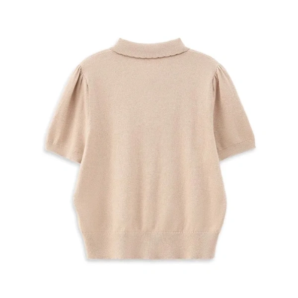 Summer Single Breasted Short Sleeve Knitted Cardigans Cotton Silk Knitwear for Women - Image 2