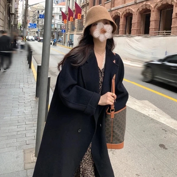Double-breastedwomen's Wool Blends New Color  New Design Jacket Fashion Elegant Commuting Wool Coat Hot Sale High Quality - Image 5