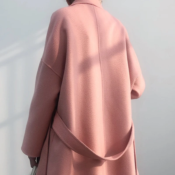 Winter Quality Goods Short Wool Ladies Coat Double-faced Woolen Goods High-end Europe Commuting Water Ripple - Image 4