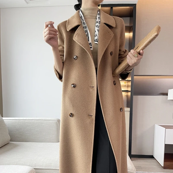 Haute Couture Popular This Year High Quality 100% Cashmere Coat Casual Brief Paragraph Minimalist  Loose Coat - Image 3