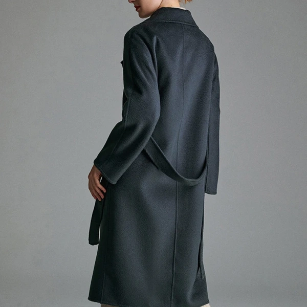 Winter Price Double-faced Woolen GoodsLong Winter100%wool Ladies Coat Regular Sleeves - Image 5