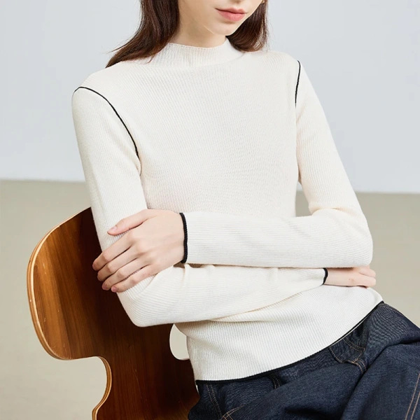 Woolen Knitwear Pullover Knitted Wool Sweater for Women - Image 4