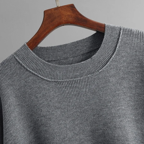Solid Color Long Sleeve O Neck Pullover Women Loose Knitted Sweater - Image 2
