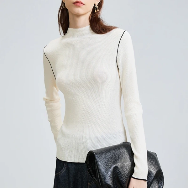 Woolen Knitwear Pullover Knitted Wool Sweater for Women - Image 2