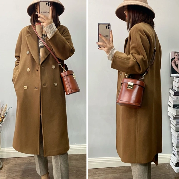 Winter Quality Goods Women's Wool and Blends This Year's Popular Reversible Wool Goods Winter Long Wool Women's Jacket - Image 4