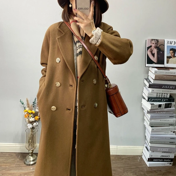 Winter Quality Goods Women's Wool and Blends This Year's Popular Reversible Wool Goods Winter Long Wool Women's Jacket - Image 2