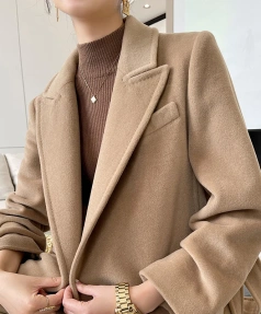Fit Long Cashmere Coat Winter Women Elegant Wool Coat New Trends Slim Ladies Women Girls,women Wool Blends Wool Lining FormalF