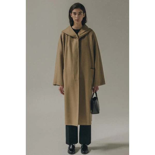 Women's Double Wool Coat 2025 Fall and Winter Long Hooded Coat - Image 6
