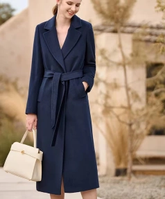 Double-faced Cashmere Coat for Women, Medium-length, European-style, Woolen Coat for Winter