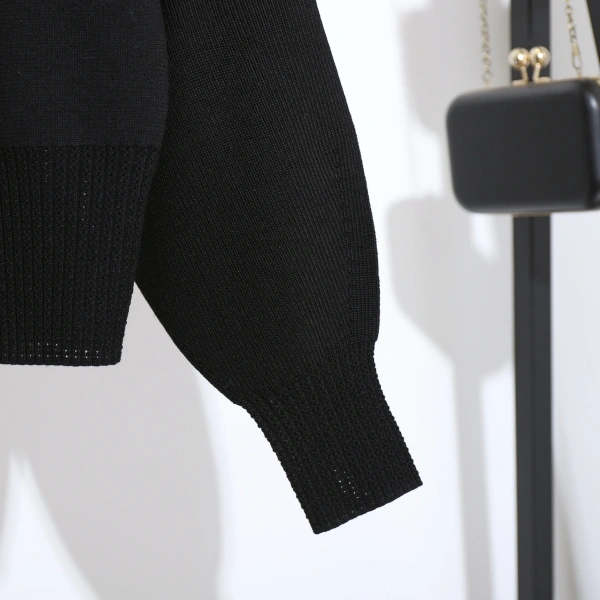 Spring Polo Collar Pullover Long Sleeve Women 100% Wool Knitted Sweaters - Image 5