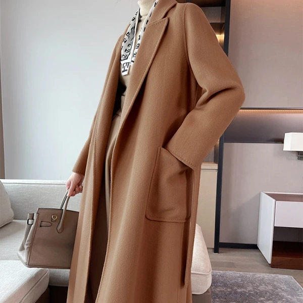 High-end 2025 the New Popular This Year Double Sided Cashmere Coat Simplicity Solid Color Windbreaker Quality Goods - Image 6