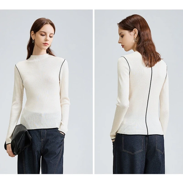 Woolen Knitwear Pullover Knitted Wool Sweater for Women - Image 5