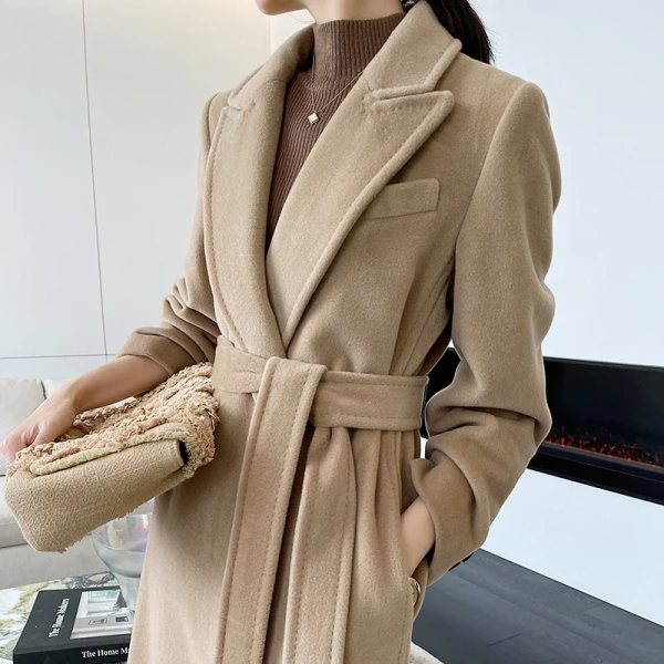 Fit Long Cashmere Coat Winter Women Elegant Wool Coat New Trends Slim Ladies Women Girls,women Wool Blends Wool Lining FormalF - Image 3