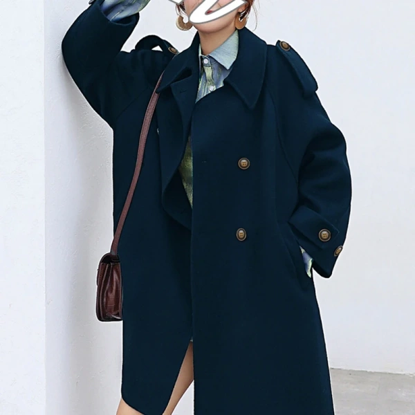 Winter Wool Coat New Pattern Design Peru Hot Sale Jacket Commuting Double-breasted Handmade - Image 2