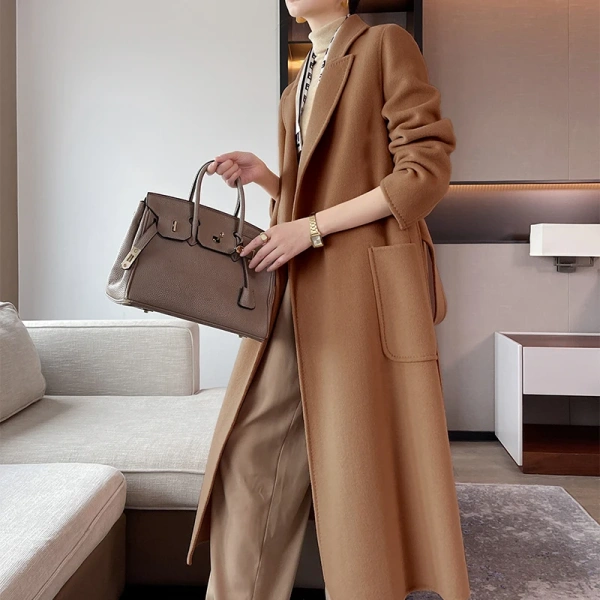 High-end 2025 the New Popular This Year Double Sided Cashmere Coat Simplicity Solid Color Windbreaker Quality Goods - Image 5