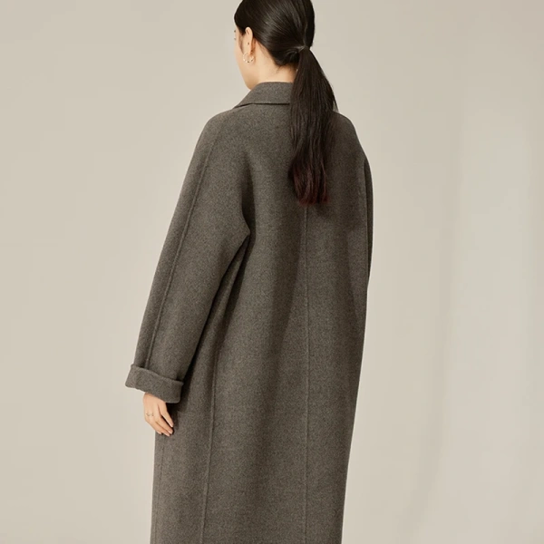 Winter Double-faced Woolen Goods Single BreastedLong Winter  Wool Ladies Coat Made in Classic Elegant - Image 6