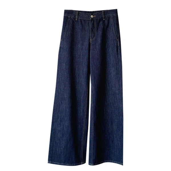 Cotton Denim Wide Leg Pants Vintage High Waist Jeans for Women - Image 5