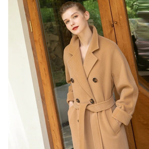 Haute Couture Winter Handmade Double-breasted Cashmere Coat the Latest Design Quality Goods - Image 4
