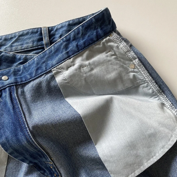 Denim Wide Leg Long Pants Vintage High Waist 100% Cotton Jeans for Women - Image 5