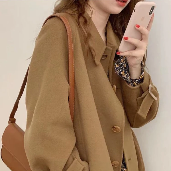 Haute Couture Winter Wool Coat New Pattern Design Peru Hot Sale Jacket Commuting Single Breasted Handmade - Image 3