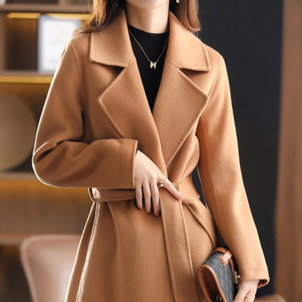 Wool Coats Winter High Quality Long Style Ladies Women Coat Outerwear Long Slevee Autumn Winter 100% Wool - Image 6