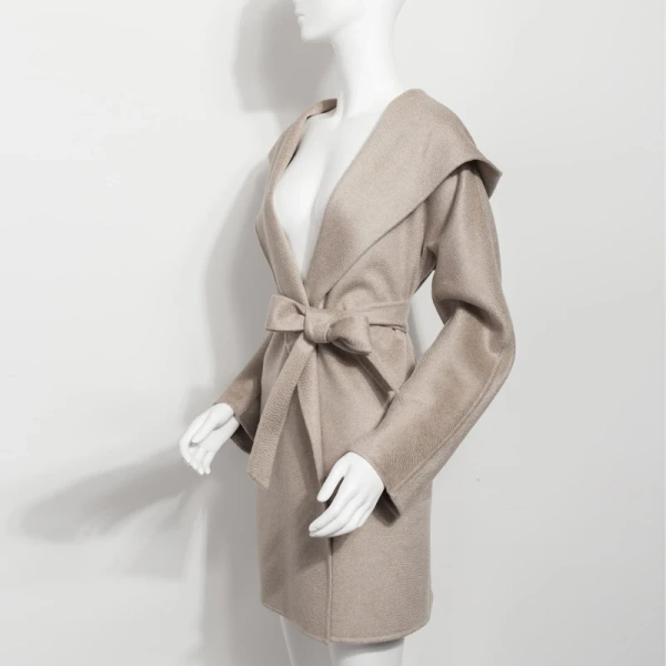 High-end Double-faced Woolen Goods Winter Peru Cashmere Coat Water Ripple New Design Classic  Fashion Commuting Frenulum