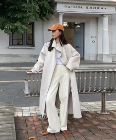 2025 High-end Woolen Goods Winter  100% Wool Coat Fashion Classic New Design Solid Color Jacket