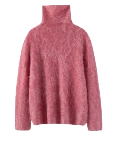 Turtleneck Nap Pullover Women Knitted 100% Goat Cashmere Sweaters