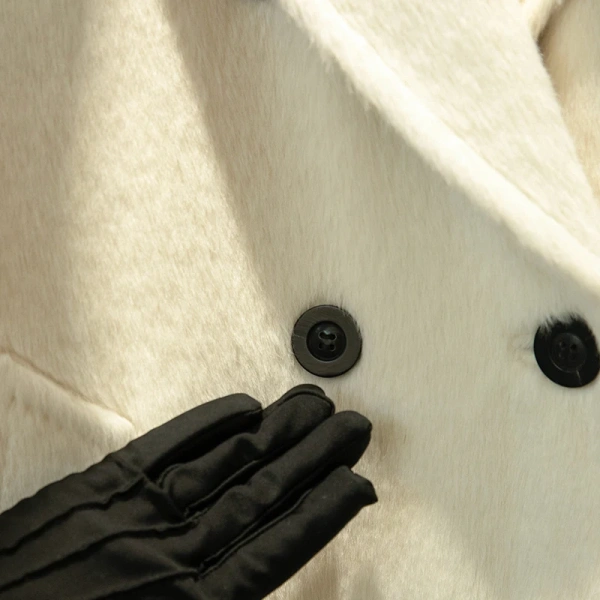 Double Faced Long Woolen Coats Winter Luxury Alpaca Wool Trench Coats for Women - Image 4