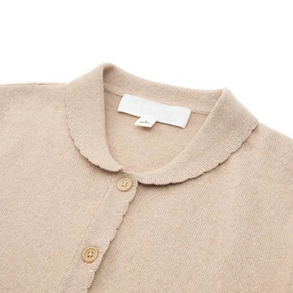 Summer Single Breasted Short Sleeve Knitted Cardigans Cotton Silk Knitwear for Women - Image 3
