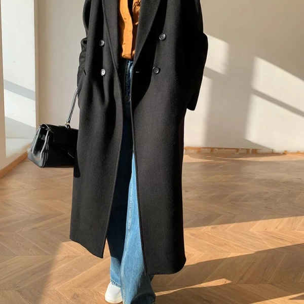 The Most Popular High-end Double-sided Cashmere Haute Couture Women's Long High-quality Woolen Coat This Fall and Winter - Image 6