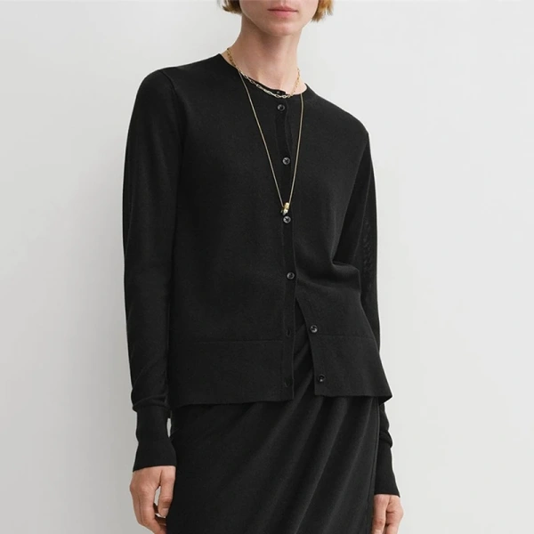 Spring Summer Lyocell Knit Sweater Single Breasted Cashmere Knitted Cardigans for Women