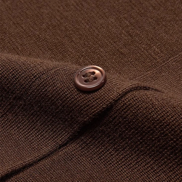 V Neck Single Breasted Knitwear Long Sleeve 100% Wool Cardigan Sweater Women - Image 3