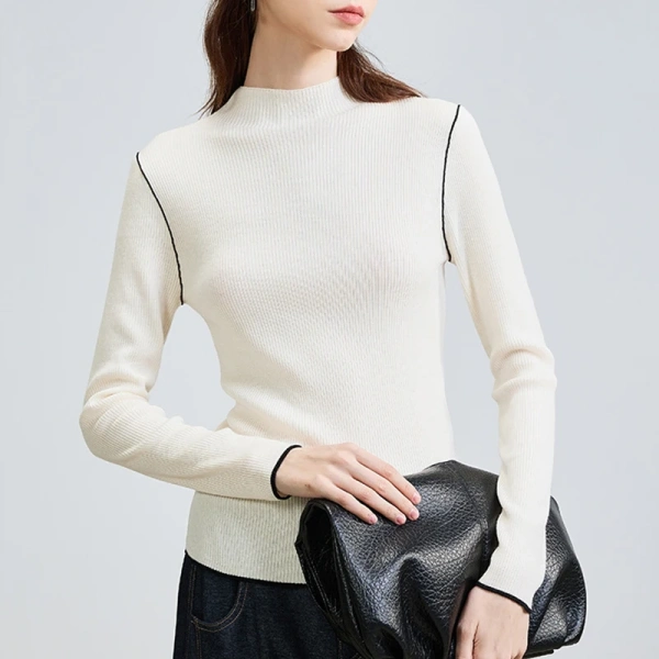 Woolen Knitwear Pullover Knitted Wool Sweater for Women