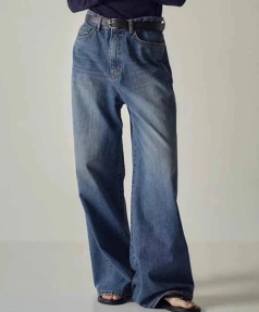 New Arrival High Waist Jeans 100% Cotton Denim Pants for Women