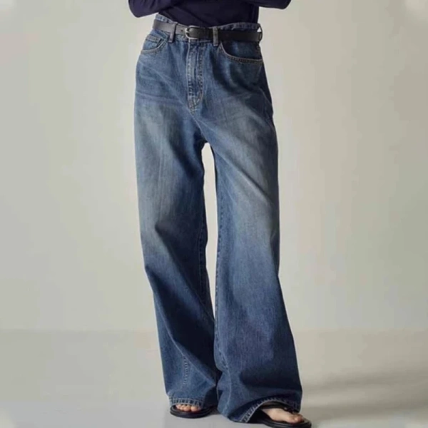 New Arrival High Waist Jeans 100% Cotton Denim Pants for Women
