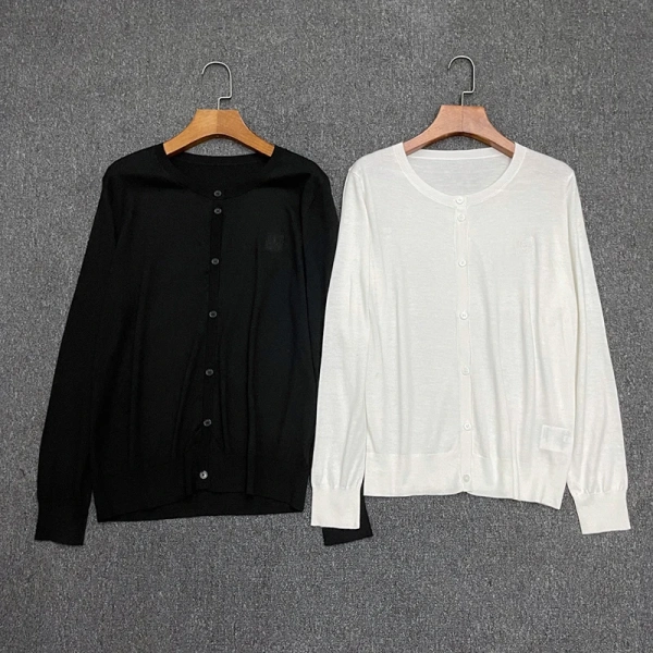 Spring Summer Lyocell Knit Sweater Single Breasted Cashmere Knitted Cardigans for Women - Image 5